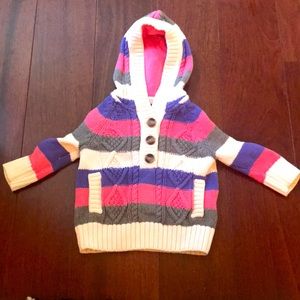 Tommy Hilfiger baby girls cable knit sweater